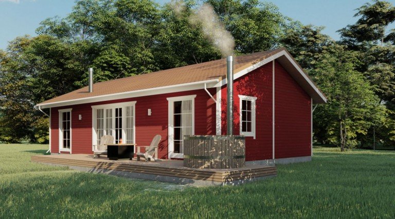Planungsansicht Vimmerby Einfamilienhaus Neubauprojekt - Ferienhaus Storebro, Schwedenhaus Vimmerby